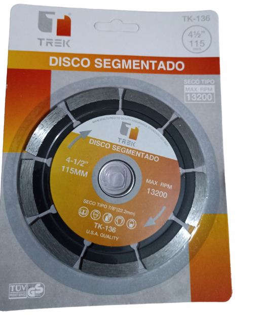 DISCO DIAMANTADO SEGMENTADO 4 1/2" PT-2167 BRICKEL
